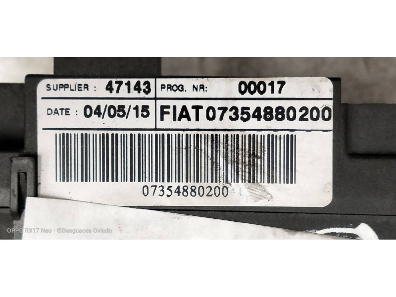 Recambio de mando luces para lancia ypsilon (101) 1.3 16v multijet argento referencia OEM IAM 07354880200  