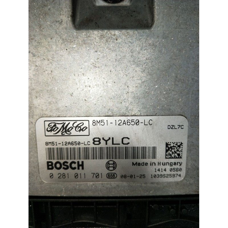 Recambio de centralita motor uce para ford focus ii (da_, hcp, dp) 1.6 tdci referencia OEM IAM 0281011701 8M5112A650LC 1039S2597
