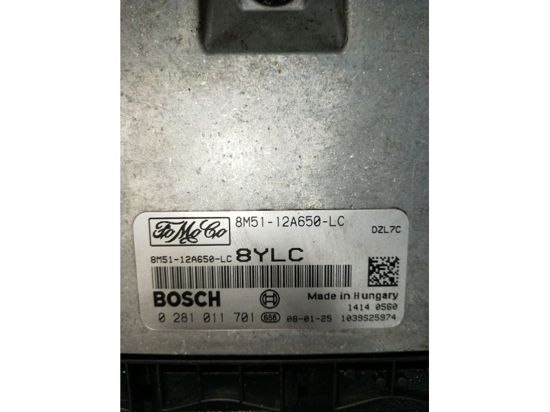 Recambio de centralita motor uce para ford focus ii (da_, hcp, dp) 1.6 tdci referencia OEM IAM 0281011701 8M5112A650LC 1039S2597