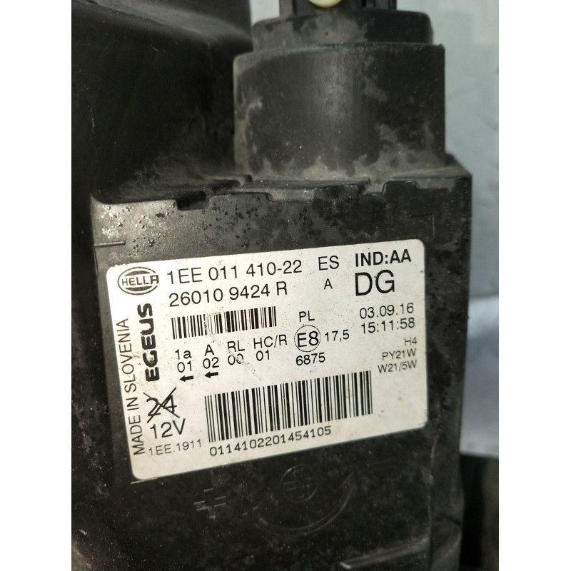 Recambio de faro derecho para renault trafic iii furgoneta (fg_) 1.6 dci 95 (fgmj, fgmr) referencia OEM IAM 1EE01141022 26010942