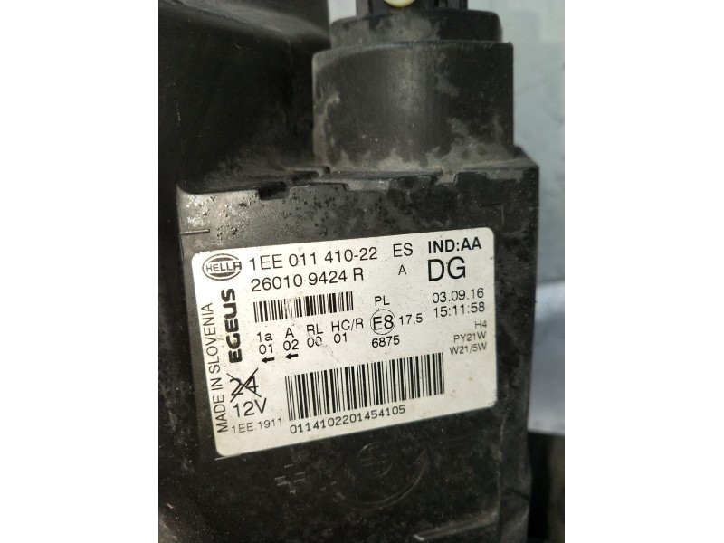 Recambio de faro derecho para renault trafic iii furgoneta (fg_) 1.6 dci 95 (fgmj, fgmr) referencia OEM IAM 1EE01141022 26010942