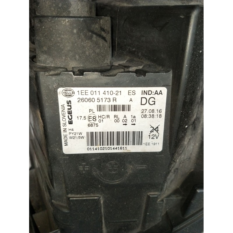 Recambio de faro izquierdo para renault trafic iii furgoneta (fg_) 1.6 dci 95 (fgmj, fgmr) referencia OEM IAM 1EE01141021 260605