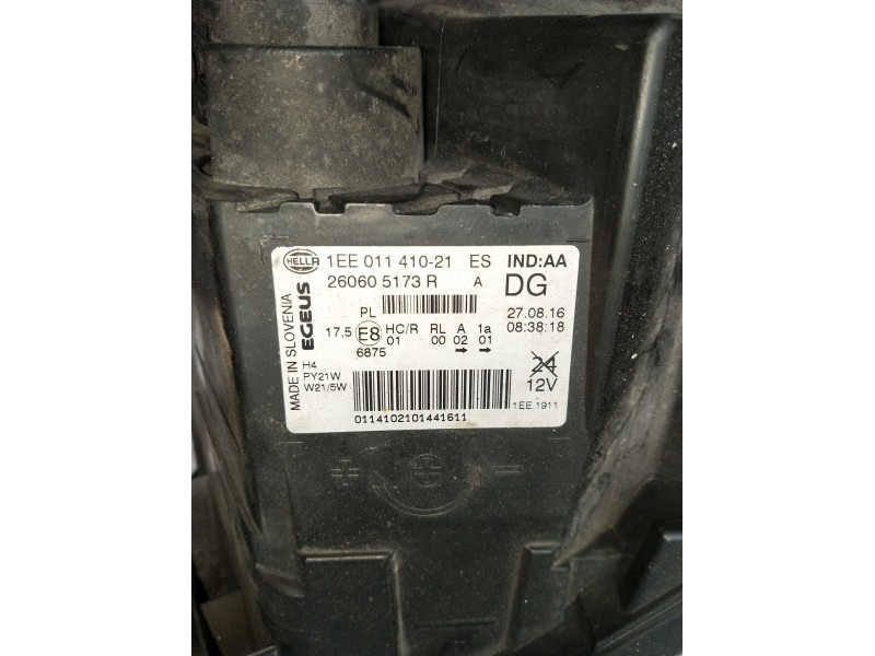 Recambio de faro izquierdo para renault trafic iii furgoneta (fg_) 1.6 dci 95 (fgmj, fgmr) referencia OEM IAM 1EE01141021 260605