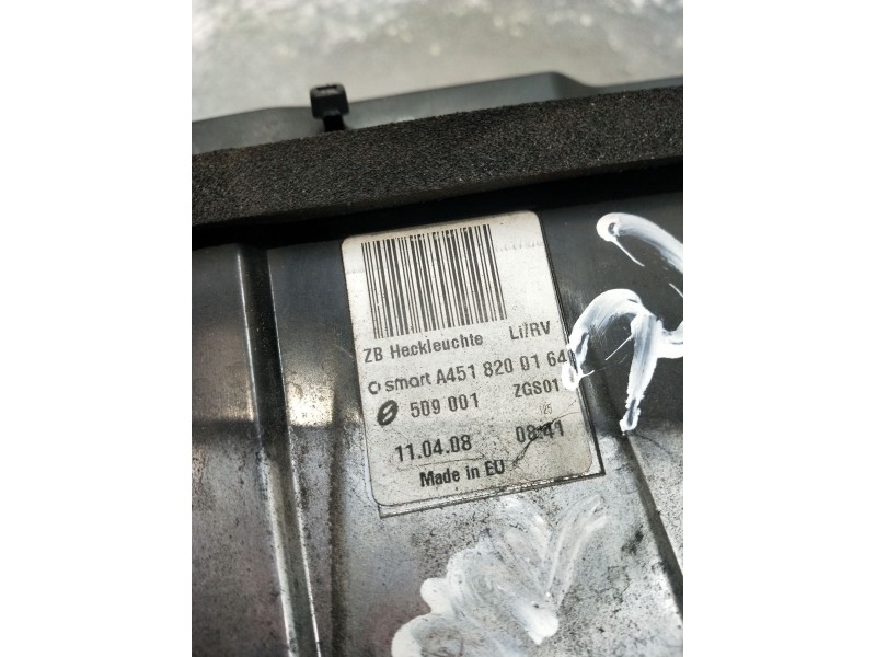 Recambio de piloto trasero izquierdo para smart fortwo coupé (451) 1.0 (451.331, 451.380) referencia OEM IAM A4518200164  2007