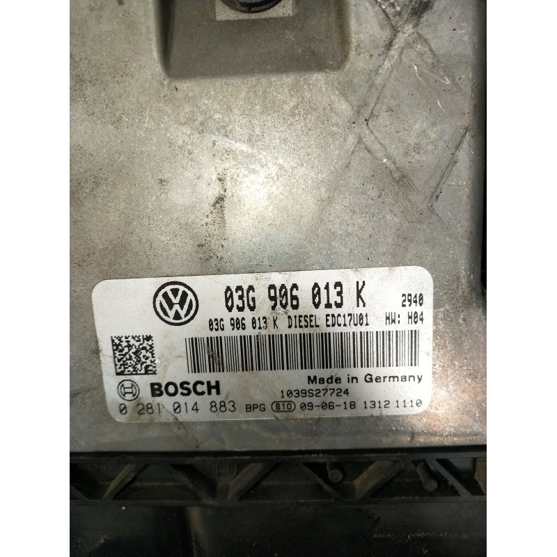 Recambio de centralita motor uce para seat ibiza iv sc (6j1, 6p5) 1.9 tdi referencia OEM IAM 0281014883 03G906013K EDC17U01 2008