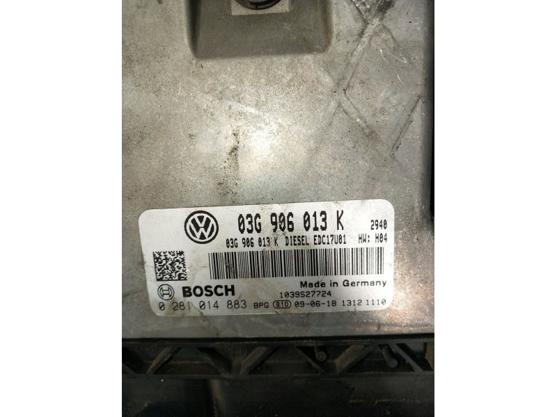 Recambio de centralita motor uce para seat ibiza iv sc (6j1, 6p5) 1.9 tdi referencia OEM IAM 0281014883 03G906013K EDC17U01 2008