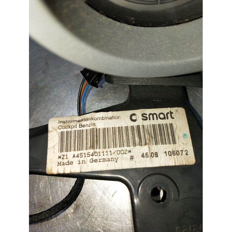 Recambio de cuadro instrumentos para smart fortwo coupé (451) 1.0 (451.331, 451.380) referencia OEM IAM A4515401111 106072 2007