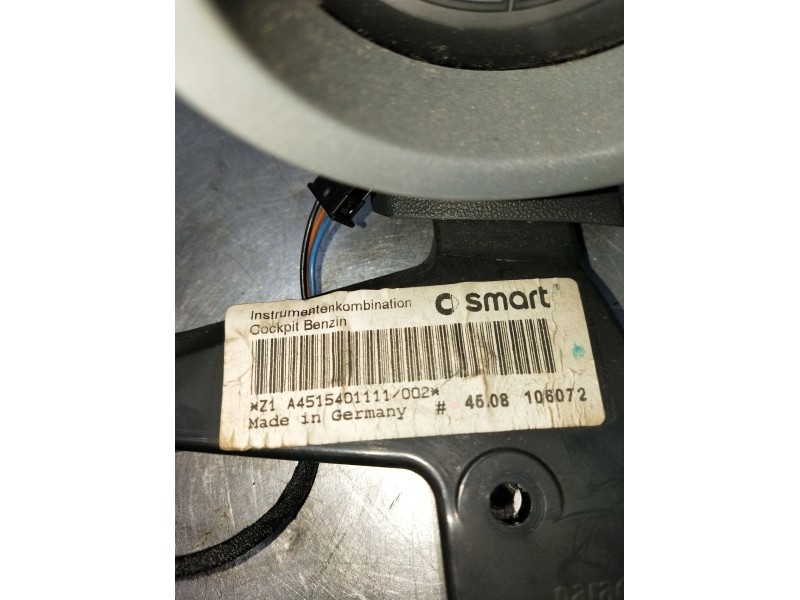 Recambio de cuadro instrumentos para smart fortwo coupé (451) 1.0 (451.331, 451.380) referencia OEM IAM A4515401111 106072 2007