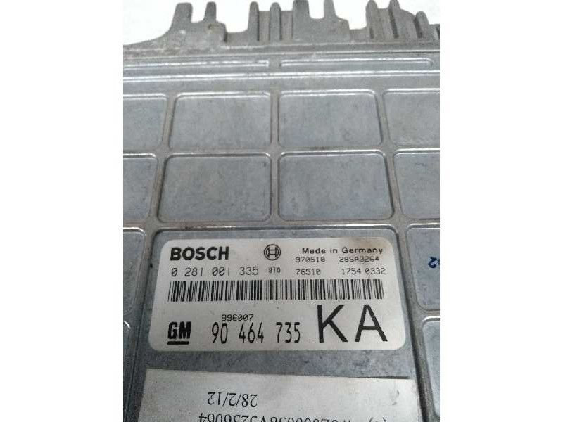 Recambio de centralita motor uce para opel vectra b berlina referencia OEM IAM 0281001335 90464735 KA