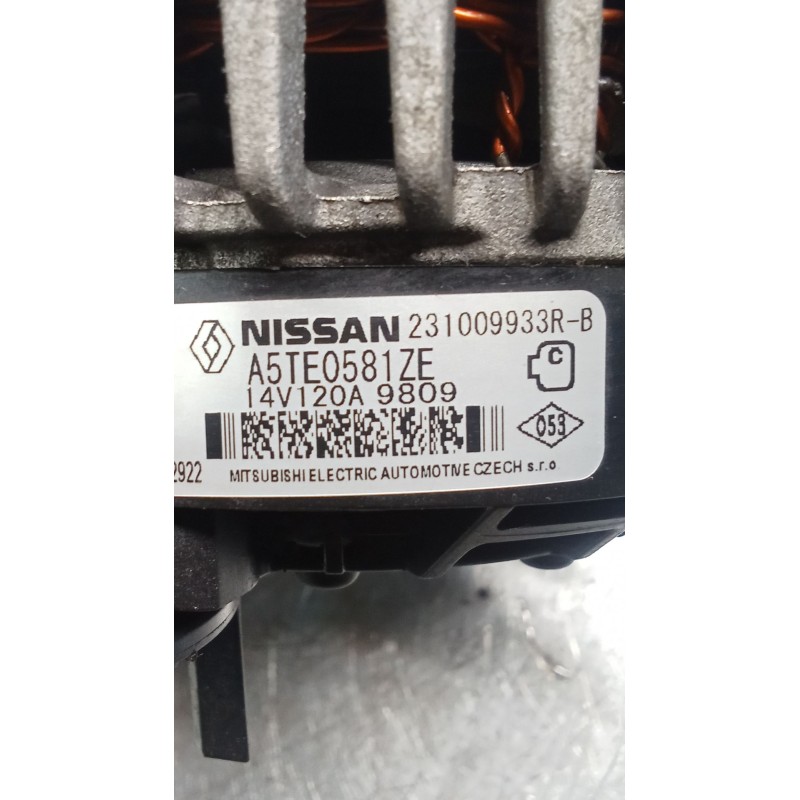 Recambio de alternador para renault megane iv hatchback (b9a/m/n_) 1.3 tce 115 (b9n9) referencia OEM IAM 231009933R A5TE0581ZE 1