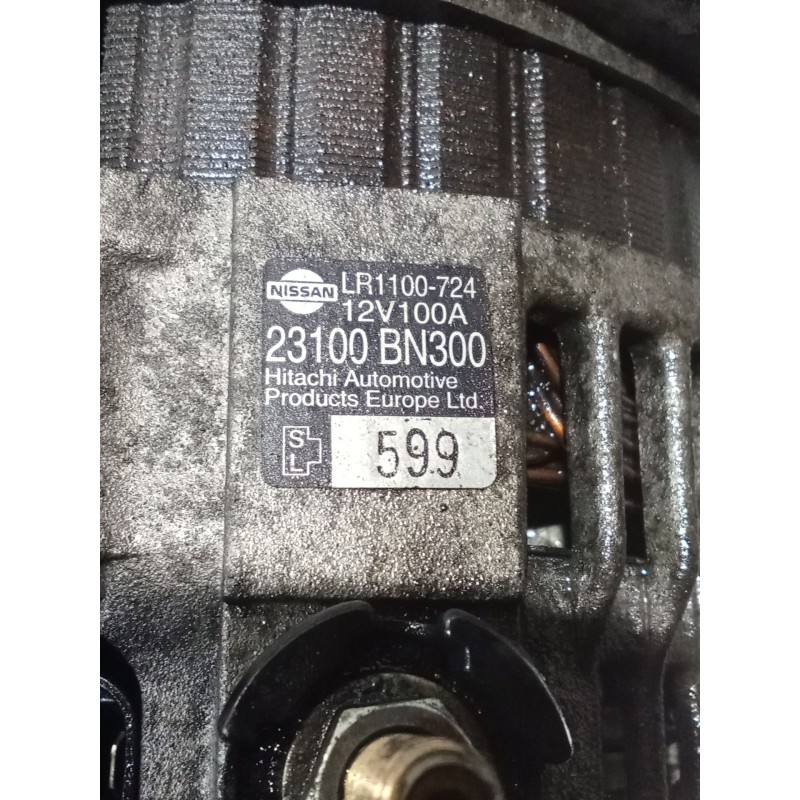 Recambio de alternador para nissan almera ii hatchback (n16) 2.2 dci referencia OEM IAM 23100BN300 LR1100724 100A 02