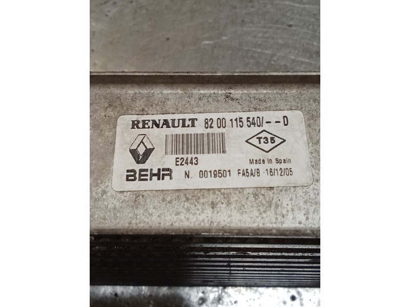 Recambio de intercooler para renault megane ii station wagon (km0/1_) 1.9 dci referencia OEM IAM 8200115540 0019501 06