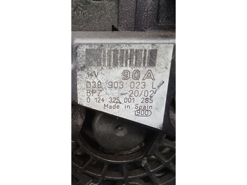 Recambio de alternador para seat leon (1m1) 1.9 tdi referencia OEM IAM 038903023L 0124325001 99