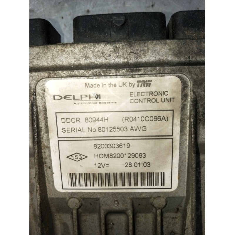 Recambio de centralita motor uce para renault clio ii (bb_, cb_) 1.5 dci (b/cb07) referencia OEM IAM 8200303619 80125503 2001