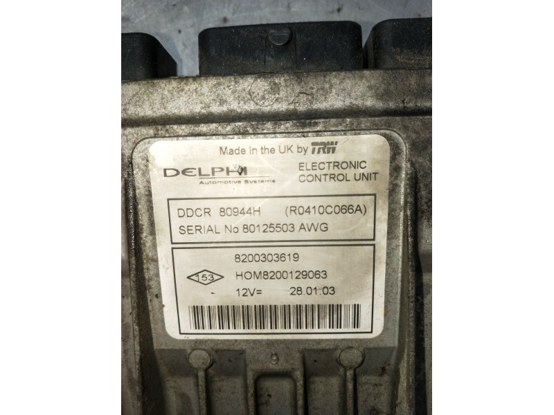 Recambio de centralita motor uce para renault clio ii (bb_, cb_) 1.5 dci (b/cb07) referencia OEM IAM 8200303619 80125503 2001