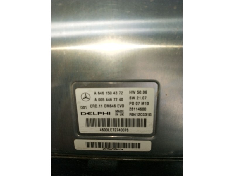 Recambio de centralita motor uce para mercedes-benz clase c t-model (s204) c 220 cdi (204.208) referencia OEM IAM A6461504372 A0