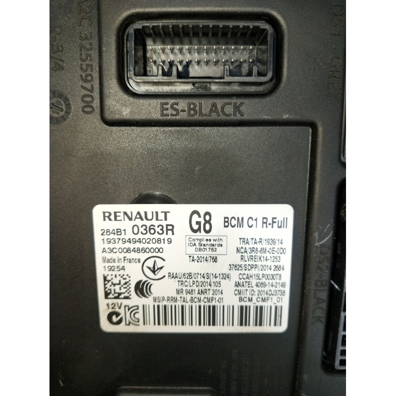 Recambio de modulo electronico para renault megane iv hatchback (b9a/m/n_) 1.3 tce 115 (b9n9) referencia OEM IAM 284B10363R BCMC