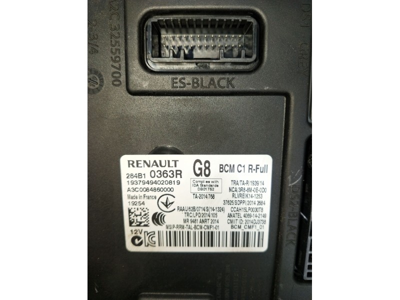 Recambio de modulo electronico para renault megane iv hatchback (b9a/m/n_) 1.3 tce 115 (b9n9) referencia OEM IAM 284B10363R BCMC