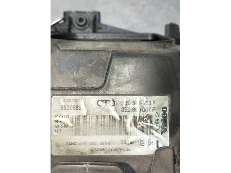 Recambio de faro izquierdo para audi a4 b6 (8e2) 2.0 referencia OEM IAM 8E0941003F 8E0990007F 89305690 2001