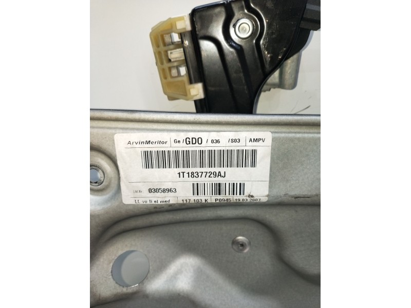 Recambio de elevalunas delantero izquierdo para volkswagen touran (1t1, 1t2) 1.9 tdi referencia OEM IAM 1T1837729AJ 5P 2007