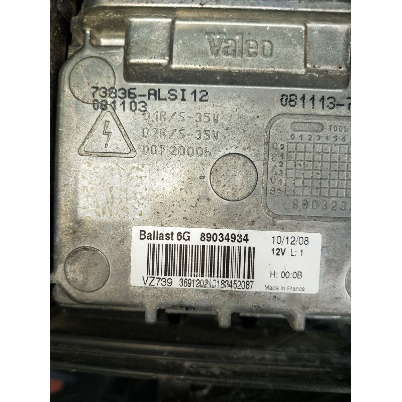 Recambio de faro izquierdo para renault laguna ii (bg0/1_) 2.2 dci (bg0f) referencia OEM IAM 89034934 7701476940 XENON 2005
