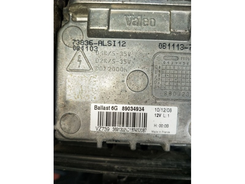 Recambio de faro izquierdo para renault laguna ii (bg0/1_) 2.2 dci (bg0f) referencia OEM IAM 89034934 7701476940 XENON 2005