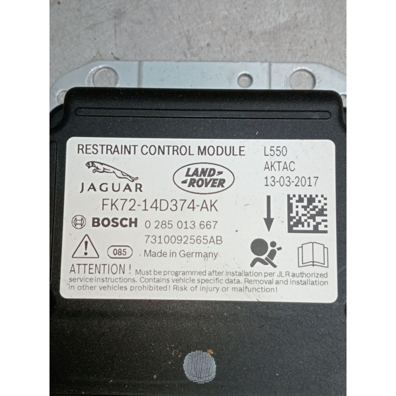 Recambio de centralita airbag para land rover discovery sport (l550) 2.0 d 4x4 referencia OEM IAM FK7214D374AK 0285013667 2015