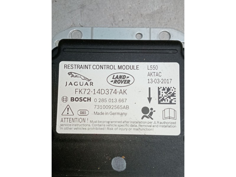 Recambio de centralita airbag para land rover discovery sport (l550) 2.0 d 4x4 referencia OEM IAM FK7214D374AK 0285013667 2015