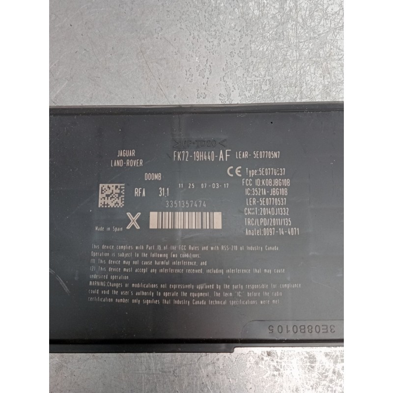 Recambio de modulo electronico para land rover discovery sport (l550) 2.0 d 4x4 referencia OEM IAM FK7219H440AF 5E07705N7 2015