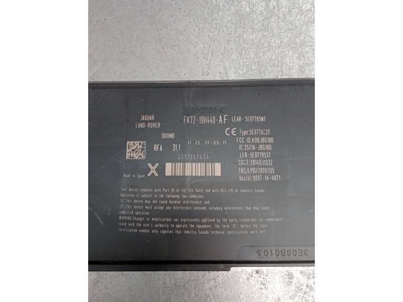 Recambio de modulo electronico para land rover discovery sport (l550) 2.0 d 4x4 referencia OEM IAM FK7219H440AF 5E07705N7 2015