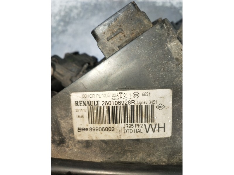 Recambio de faro derecho para renault scénic iii (jz0/1_) 1.5 dci (jz02, jz0r) referencia OEM IAM 260106928R 89906002 2009