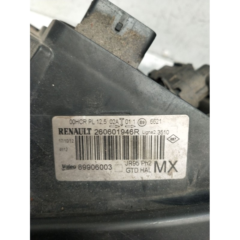 Recambio de faro izquierdo para renault scénic iii (jz0/1_) 1.5 dci (jz02, jz0r) referencia OEM IAM 260601946R 89906003 2009