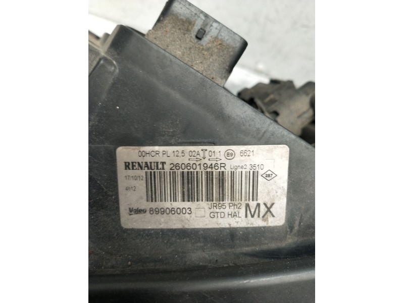 Recambio de faro izquierdo para renault scénic iii (jz0/1_) 1.5 dci (jz02, jz0r) referencia OEM IAM 260601946R 89906003 2009