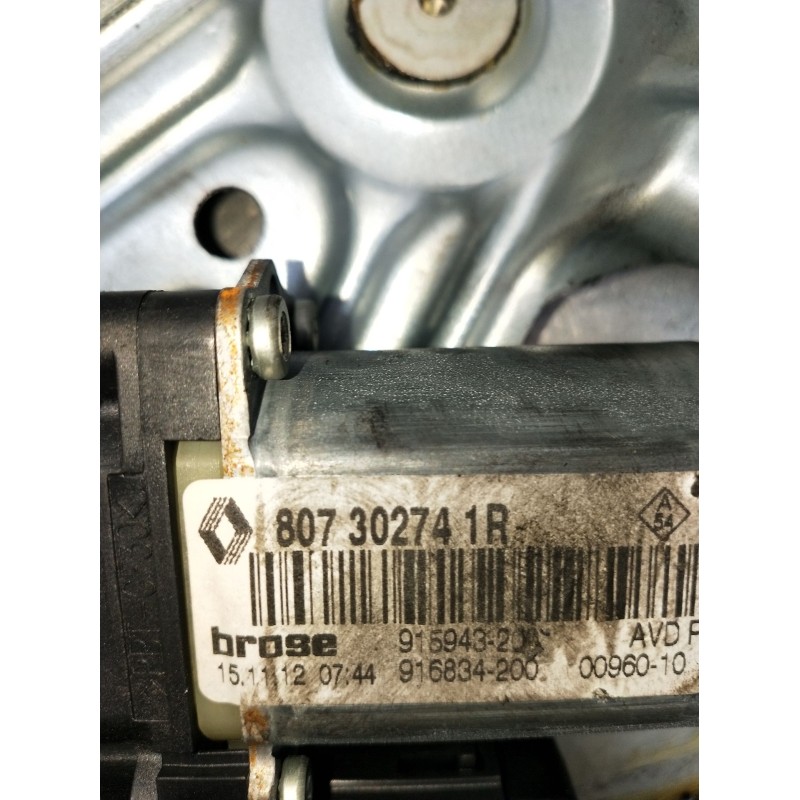 Recambio de elevalunas delantero derecho para renault scénic iii (jz0/1_) 1.5 dci (jz02, jz0r) referencia OEM IAM 807302741R 5P 