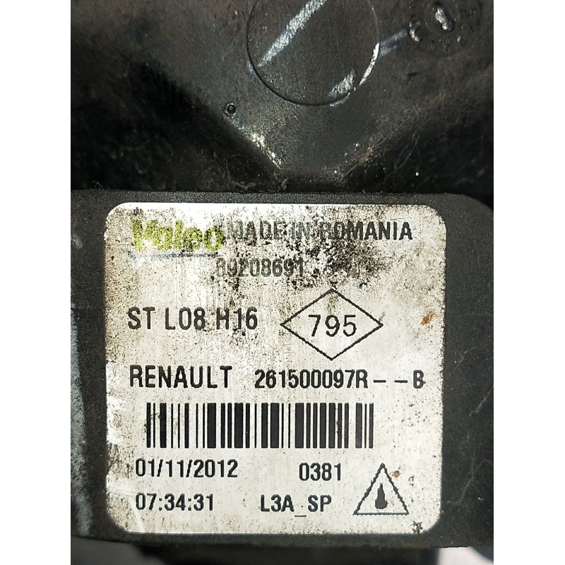 Recambio de faro antiniebla derecho para renault scénic iii (jz0/1_) 1.5 dci (jz02, jz0r) referencia OEM IAM 89208691  2009