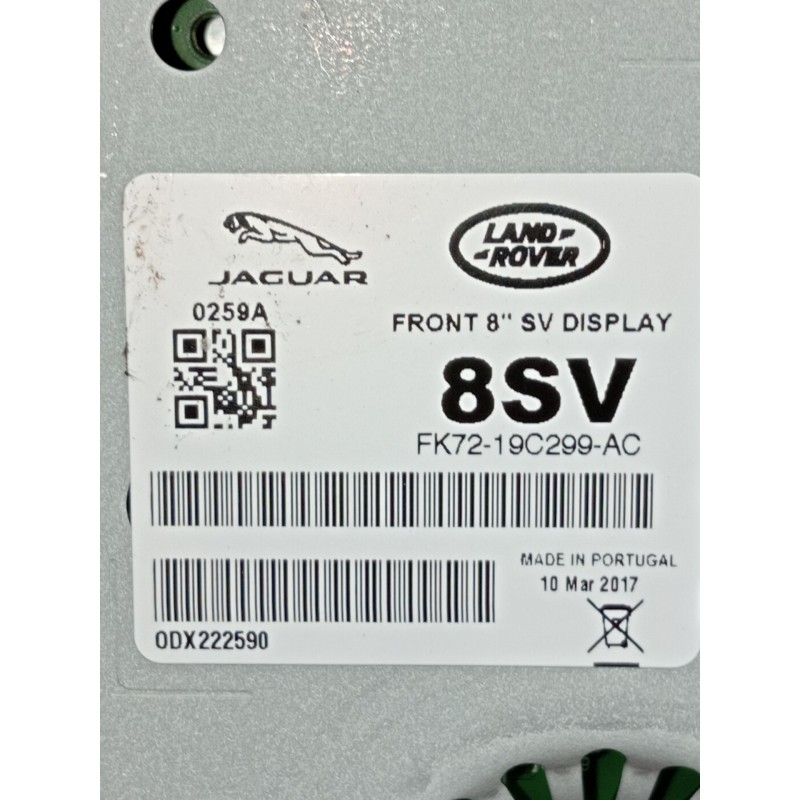 Recambio de pantalla multifuncion para land rover discovery sport (l550) 2.0 d 4x4 referencia OEM IAM FK7219C299AC  2015
