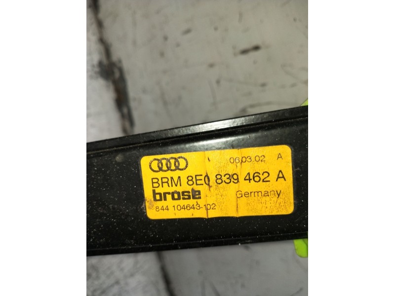 Recambio de elevalunas trasero derecho para audi a4 b6 (8e2) 2.0 referencia OEM IAM 8E0839462A 4P 2001