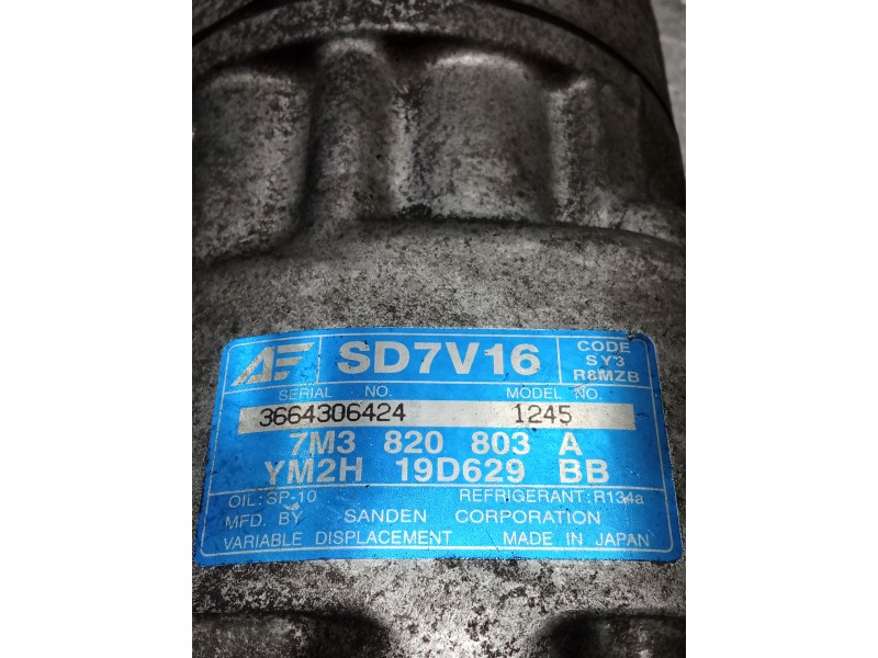 Recambio de compresor aire acondicionado para seat alhambra (7v8, 7v9) 1.9 tdi referencia OEM IAM 7M3820803A 1245 01