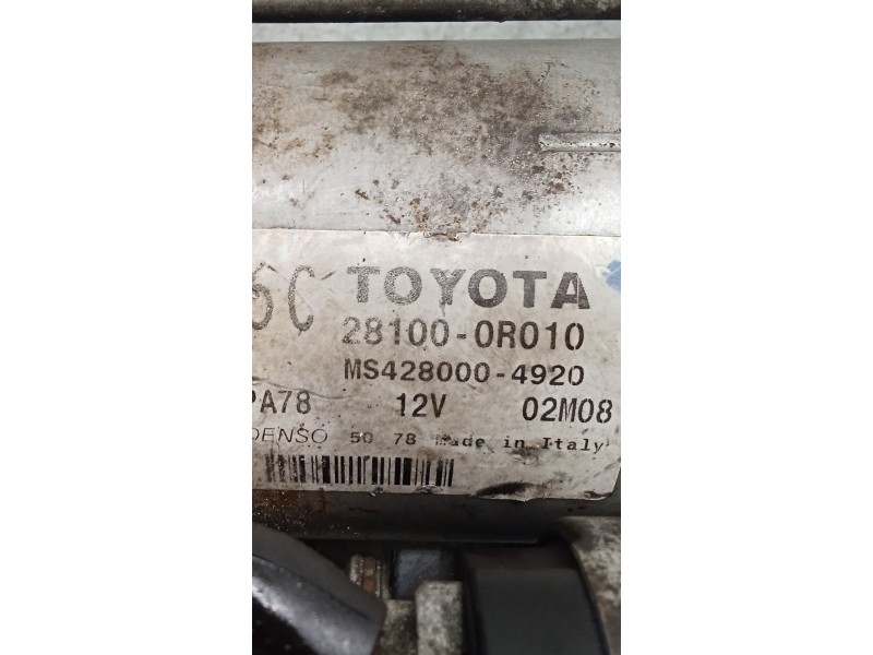 Recambio de motor arranque para toyota auris (_e15_) 2.0 d-4d (ade150_) referencia OEM IAM 281000R010 MS4280004920 