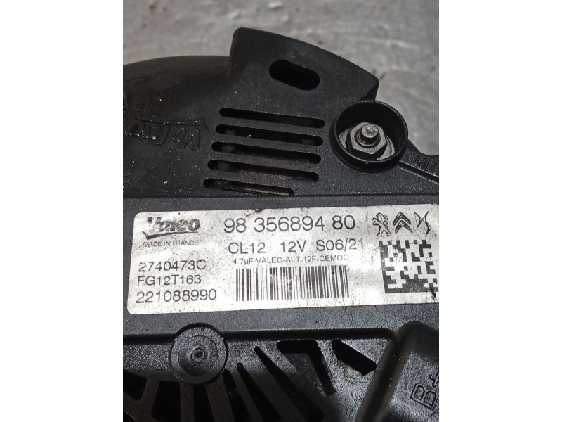 Recambio de alternador para opel crossland x / crossland (p17, p2qo) 1.2 (75) referencia OEM IAM 9835689480 2740473C 21