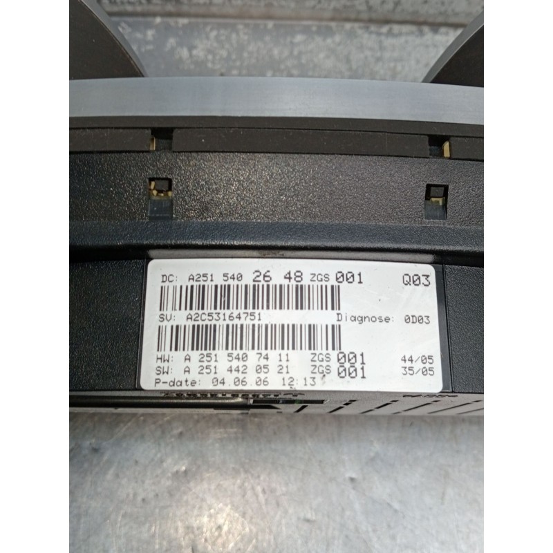 Recambio de cuadro instrumentos para mercedes-benz clase r (w251, v251) r 320 cdi 4-matic (251.022, 251.122) referencia OEM IAM 