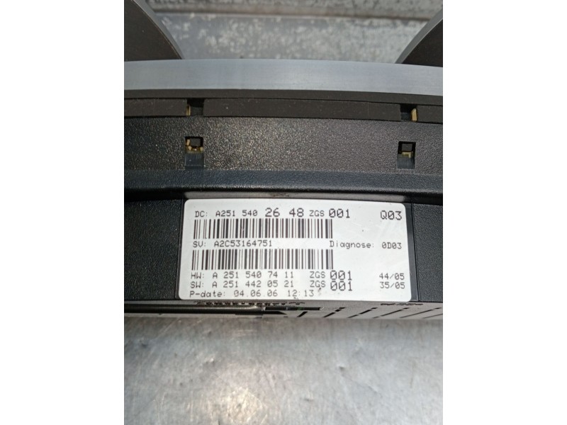 Recambio de cuadro instrumentos para mercedes-benz clase r (w251, v251) r 320 cdi 4-matic (251.022, 251.122) referencia OEM IAM 