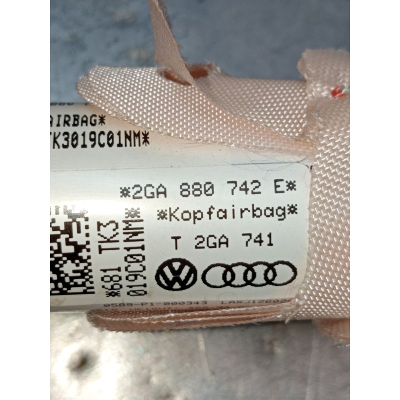 Recambio de airbag cortina delantero derecho para volkswagen t-roc (a11, d11) 1.5 tsi 4motion referencia OEM IAM 2GA880742E 3094