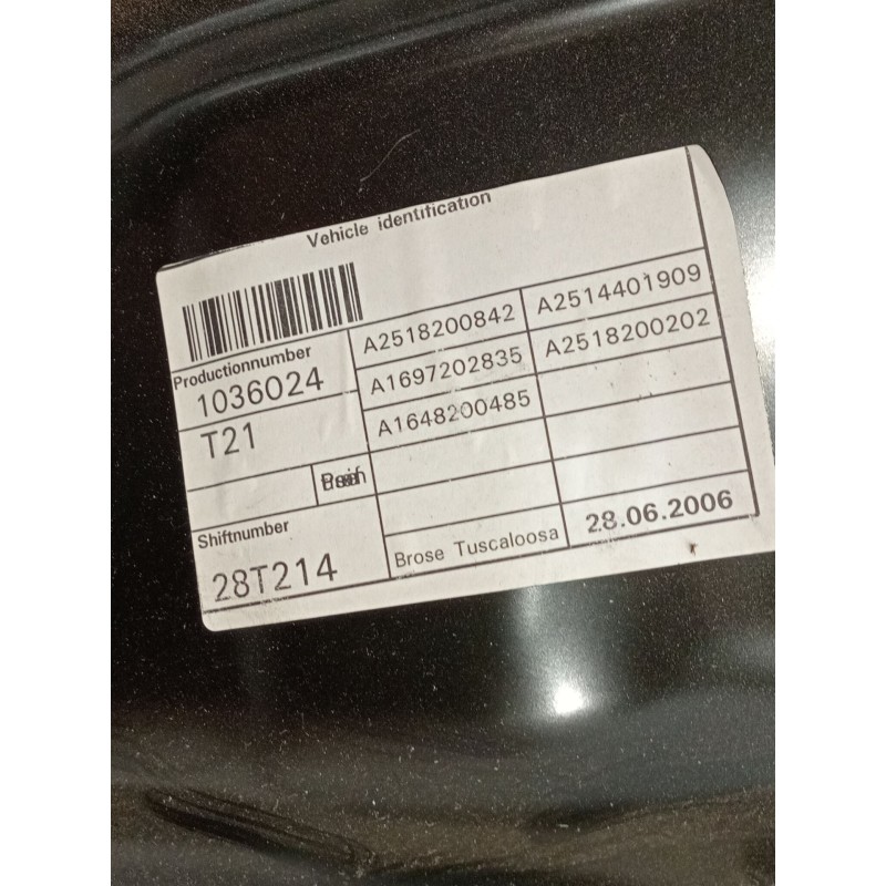 Recambio de elevalunas delantero derecho para mercedes-benz clase r (w251, v251) r 320 cdi 4-matic (251.022, 251.122) referencia