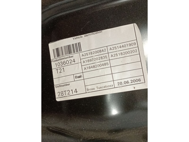 Recambio de elevalunas delantero derecho para mercedes-benz clase r (w251, v251) r 320 cdi 4-matic (251.022, 251.122) referencia