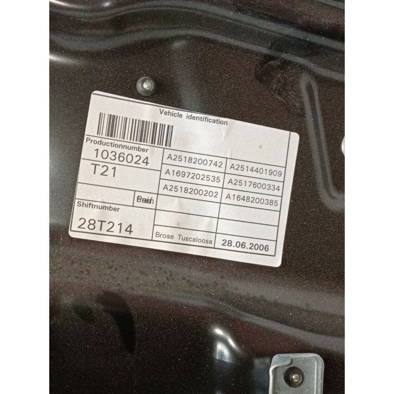 Recambio de elevalunas delantero izquierdo para mercedes-benz clase r (w251, v251) r 320 cdi 4-matic (251.022, 251.122) referenc