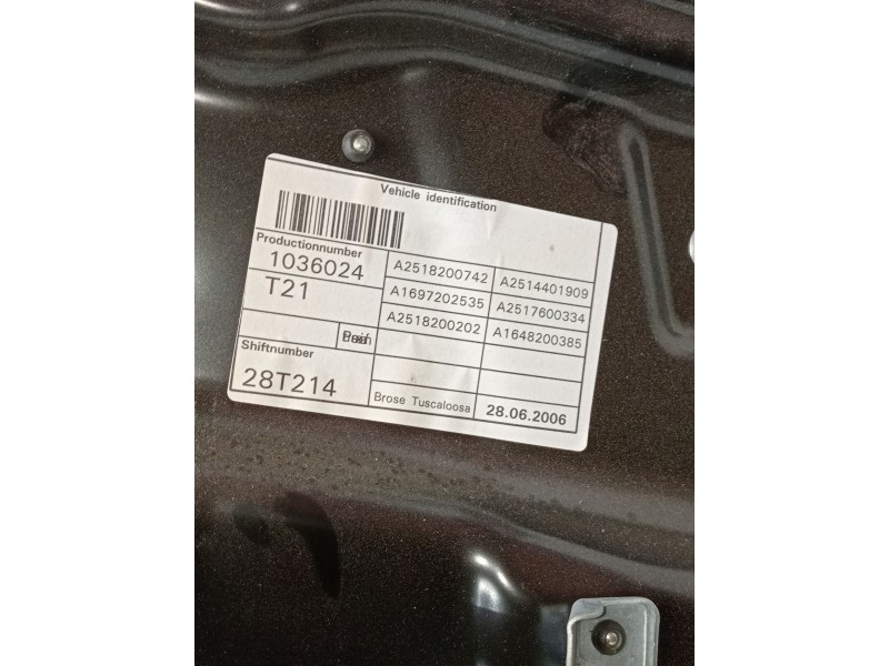 Recambio de elevalunas delantero izquierdo para mercedes-benz clase r (w251, v251) r 320 cdi 4-matic (251.022, 251.122) referenc