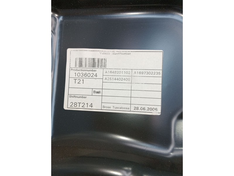 Recambio de elevalunas trasero derecho para mercedes-benz clase r (w251, v251) r 320 cdi 4-matic (251.022, 251.122) referencia O