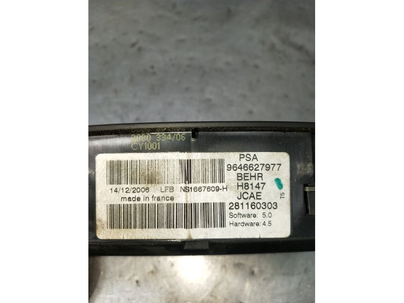 Recambio de mando calefaccion / aire acondicionado para peugeot 307 (3a/c) 1.6 16v referencia OEM IAM 9646627977 281160303 2005