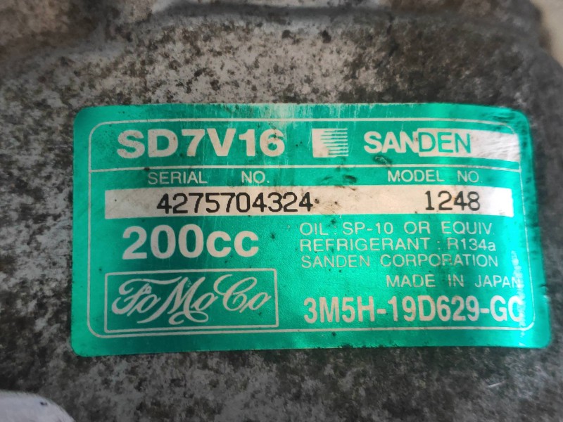 Recambio de compresor aire acondicionado para ford focus c-max (cap) ambiente (d) referencia OEM IAM SD7V161248 3M5H19D629GC 